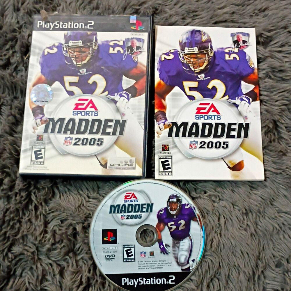 EA SPORTS Madden NFL 2005 PS2 Complete w/ Manual, Case & Inserts, Online